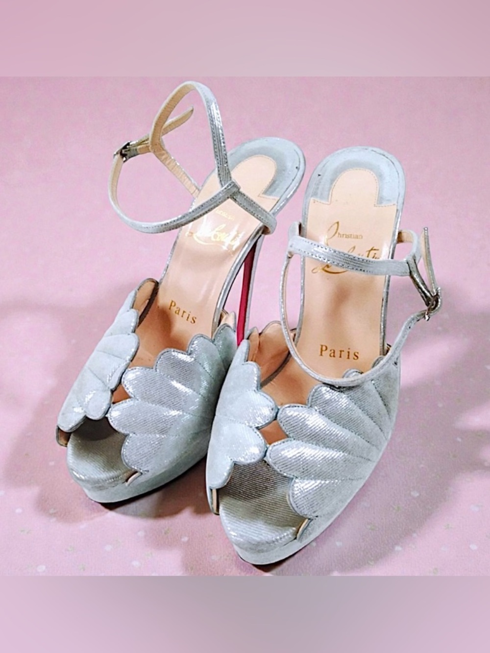 Christian Louboutin Botticella Alta 150 Platform Sandals in Everest IT 35 ($995)